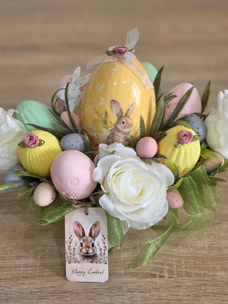 Aranjament decorativ handmade pentru Paște 