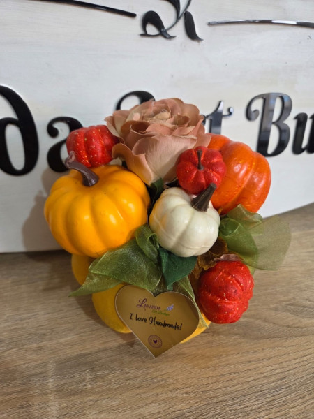 Aranjament- Dovleac decorativ de toamnă 