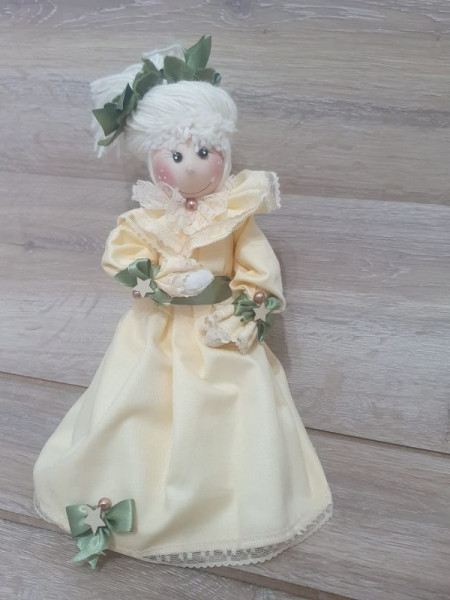 Păpușică decorativă  Christmas Story Ivory 30 cm.