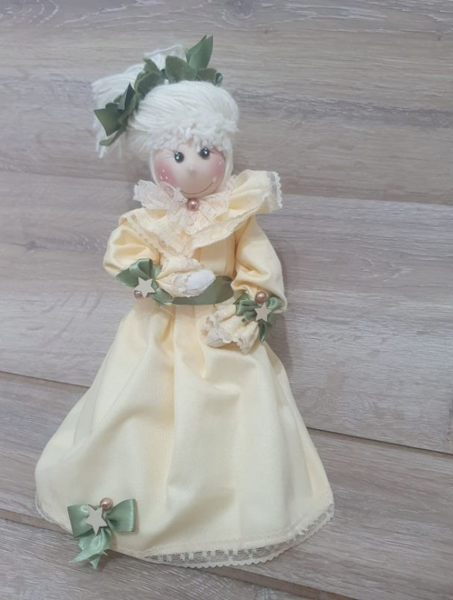 Păpușică decorativă  Christmas Story Ivory 30 cm.