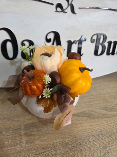 Aranjament- Dovleac decorativ de toamnă 