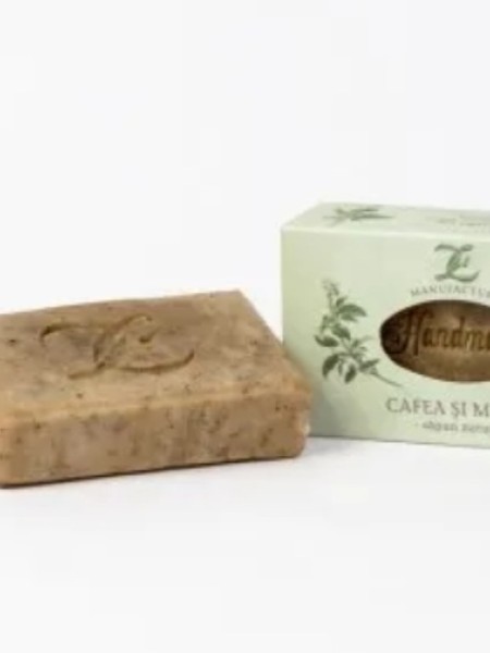 Săpun natural  cu cafea și menta Săpun natural  cu cafea și menta